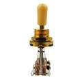 Metric 3 Way Short Straight Guitar Toggle Switch Pickup Selector For Gibson Epiphone Les Paul Electric Guitar,Gold & beige(Pack Of 2). 