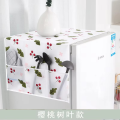 1PCS Dust Cover Refrigerator Cover with Pocket Double Sided Storage Hanging Bags Kitchen Fridge Cover. 