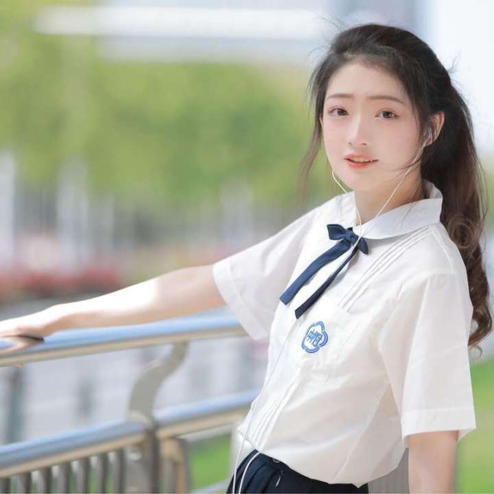 Taiwan%20Affiliated%20Middle%20Genuine%20Female%20High%20School%20College%20Style%20Student%20Dress%20White%20Shirt%20JK%20Uniform%20Set%20Summer%20Graduation%20Season%20-%20Image%202