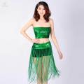 Sequin Tube Top for Women Top Jazz Sequined Belly Dance Bra. 