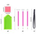 Delicate product DIY Diamond Painting Tool Kits, ABS + Silicone Materials Including Tweezers, Diamond Disk, Glue, Pen, and Bags for DIY Art Craft (22PCS). 