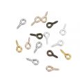 200pcs Small Tiny Mini Eye Pins Eyepins Hooks Eyelets Screw Threaded Gold Silver Clasps Hooks Jewelry Findings For Making DIY. 