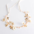 Bridal red/gold Color Flower Ribbon Hairband Women Headpiece Tiara Wedding MIO Super Store.