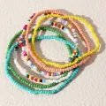 FZ0251 Naizhu Middle East India Style Jewelry Mix and match colorful rice bead anklets, multi-layered bungee string beaded footlets. 