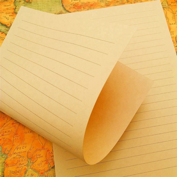 Vintage%20Kraft%20Paper%20Writing%20Paper%20for%20Letter%20Writing%20Letter%20Paper%20Stationery%208%2012%20Pcs%20-%20Image%205