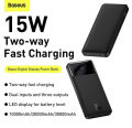 BASEUS BIPOW 10000mAh 15W Digital Display Fast Charging Power Bank - Black. 