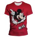 Disney Mickey Mouse Mickey Cartoon 3D Printing Harajuku Style Men's T-shirt Men's Oversized T-shirt Loose Ton Children's T-shirt. 