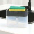 2 In 1 Kitchen Liquid Soap Pump / Dish Liquid Pump / Kitchen Cleaner Tool / Dish Soap And Sponge / Dish washer / Dispenser Sponge Holder Press Countertop Rack With Sponge Holder.