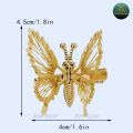 1Pcs Silver/Gold Metal Moving Butterfly Hair Clip - Cute Hairpin for Women.