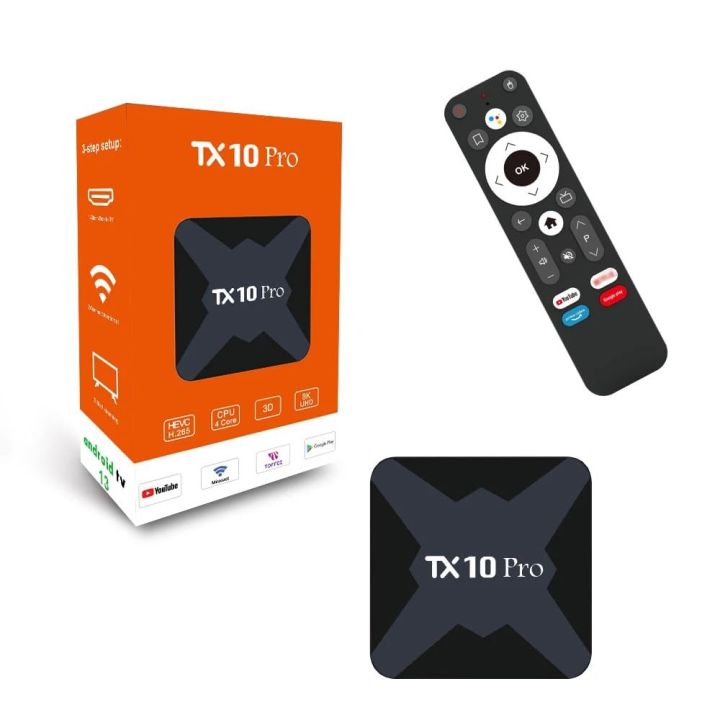 TX10 TV Box 8K Ultra HD Quality 8GB RAM and 128GB ROM Super Fast Android TV Box | Best Android Smart TV Box in Bangladesh