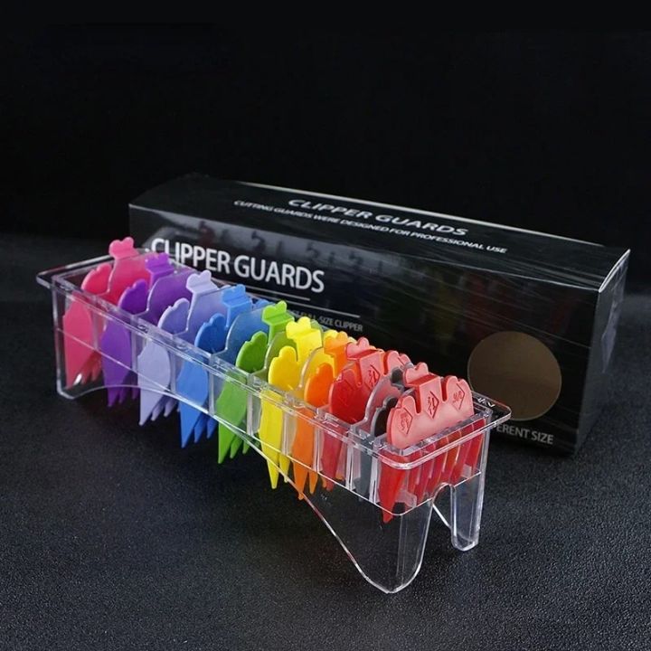 10Pcs Hair Clipper Limit Comb Guide Limit Comb Trimmer Guards Attachment 3-25mm Universal Professional Hair Trimmers Colorful