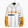 White & orange Cotton Full Sleeve Hoodie For Men - Hoodie For Men - Hoodie - Hudi For Men. 