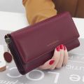 New Fashion Women Wallets Brand Letter Long Tri-fold Wallet Purse Fresh Leather Female Clutch Card Holder Cartera Mujer. 