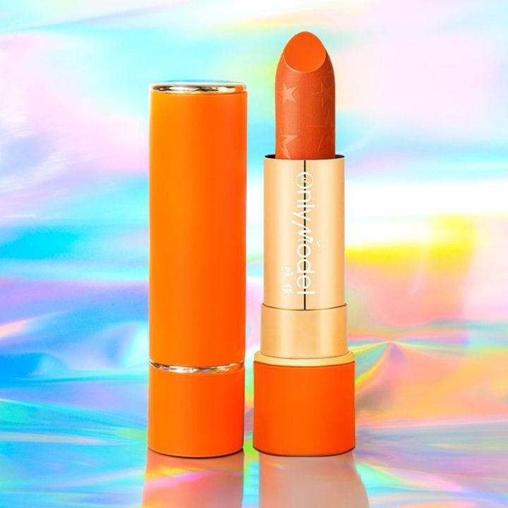 Korean%20Style%20Lipstick%20Hydrating%20Fashionable%20Long-acting%20Formula%20Moisturizing%20Bright%20Colors%20Non%20Drying%20Orange%20Lip%20Gloss%20Lipstick%20-%20Image%203
