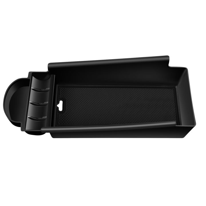 Car Center Console Armrest Storage Box Organizer Tray Black
