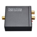 1m Optical Coaxial Toslink Cable Digital to Analog Audio Converter Adapter With AUX 3.5mm Jack ^^BLACK^^. 