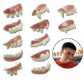 Single Piece Halloween Teeth Decorative Plastic Flexible Dentures Realistic Vampire Teeth for Halloween Party Children Cosplay. 