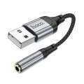 Hoco LS36 USB To 3.5mm Fresh External Sound Card - Black. 