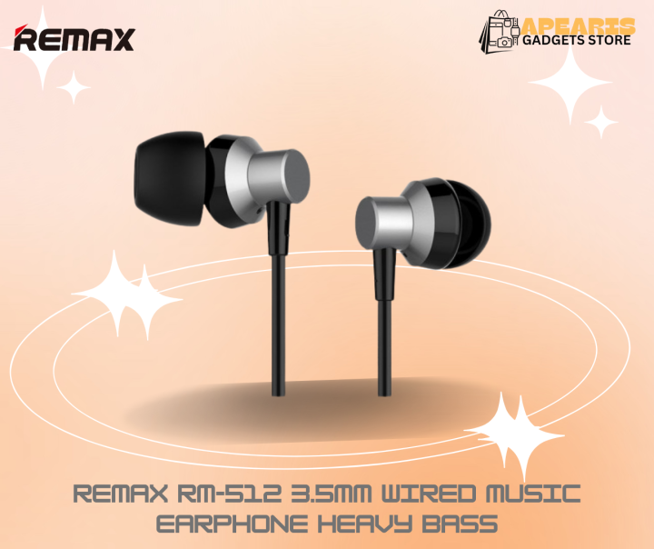REMAX RM-512 3.5MM WIRED MUSIC EARPHONE HEAVY BASS | Daraz.com.bd