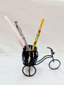 Rickshaw Style Smart Steel Small Pen Box Holder Beautiful Office PAN STAND BLACK.