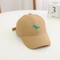 Fashion Soild Boys Baseball Cap Dinosaur Embroidered Cotton Snapback Hat Kids Outdoor Travel Sum Hats for 2 to 8year Child Hats.