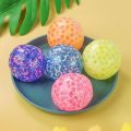 Squeeze Ball Toy Flexible Colorful Foam Beads Pinch Toys Stress Relief Soft TPR Vent Ball Squishes Decompression Kid Toy Gift. 