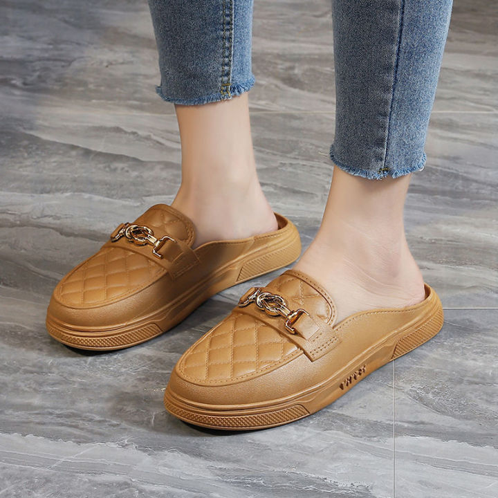 Heelless%20Lazybones'%20Shoes%20Women's%20Summer%20Wear%20Fashionable%20All-Matching%20Internet%20CelebrityinsCasual%20Non-Slip%20Closed%20Toe%20Half%20Slippers%20Women's%20Sandals%20-%20Image%207