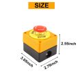 2Pcs Red Mushroom Emergency Stop Shut Off Push Button Switch No. 