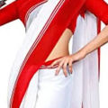 White And Red Combination Color 12 Hand Half Silk High Quality Comfortable Saree With Gold Border - Timeless Elegance for Women. 