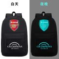 Schoolbag Student UEFA Champions League Star Stadium Surrounding Backpack Football Luminous Massey c Luo Backpack for Boys and Girls. 