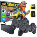 Portable 4K TV Video Retro Game Console 2.4G Wireless Controller Family Game Stick Built-in 10000+ Classic Games. 