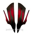 Bike Headlight fairing sticker for bajaj discover for Motorcycle- Red. 