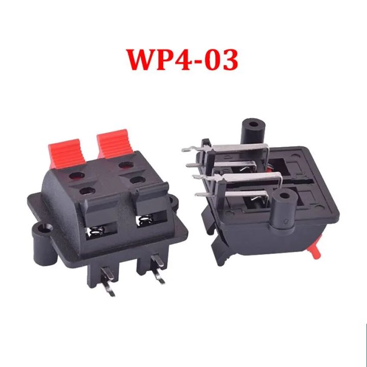 1PCS%20WP%20Double%20Row%204%20Positions%20Connector%20Audio%20Horn%20Wire%20Jack%20Socket%20WP4-3/03B/15/17B%20Speaker%20Spring%20Terminal%20Switch%20Test%20Clip%20-%20Image%202