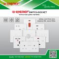 Wener Bakelite Series 32A 3 Pin Flat Socket with Neon Indicator Electrical Wall Switch Three 3Pin.