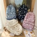 White Star Printed Solid Backpack Bookbag Student Back To School Casual Fashion Nylon Travel Women's Large Backpacks. 