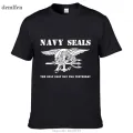New Navy Seals The Only Easy Day Was Yesterday T-shirt Men 100% Cotton Short Sleeves Novelty Tees Tops. 