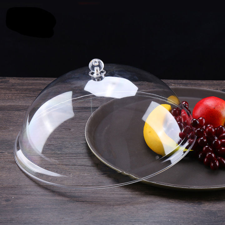 PC acrylic transparent food cover dust cover round plastic dish cover cake cover fruit plate cover snack cover dinner cover