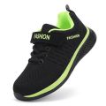 Boys Light Sneakers Student Kid Summer Breathable Mesh Sport Footwear Fall Winter 7-12y Children Flat Shoes Black Casual Shoes.