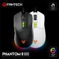Fantech PHANTOM II VX6 Ergonomic Macro 7200DPI RGB Gaming Mouse (White).