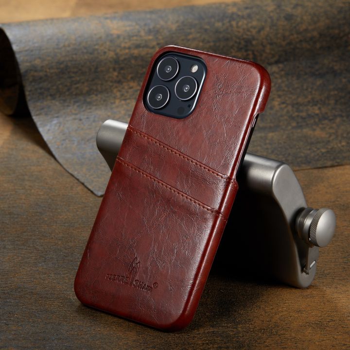 New%20Applicable%20iPhone15%20Phone%20Case%20Apple%2011Pro%20Leather%20Case%20Oil%20Wax%20Pattern%20Card%20Back%20Cover%2012MAX%20Protective%20Shell%20-%20Image%207