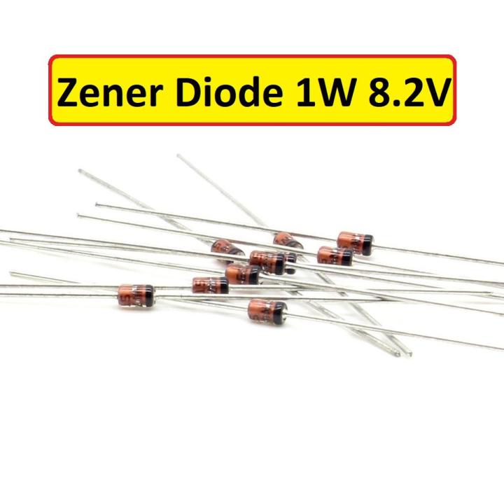 10Pcs- 1Watt 8.2V Zener Diode 8.2V Zener Diode 1W 1N4738 8.2V Zener Diode DO-41 Package 2 Pin Leads 