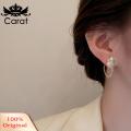 Carat Earring Jewelry Imitation Pearls Butterfly C-shaped Piercing Earrings. 