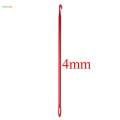 10xAfghan Crochet Hook Knitting Needle Hand Knit Tool With Hole 4 mm Red Yellow Random. 
