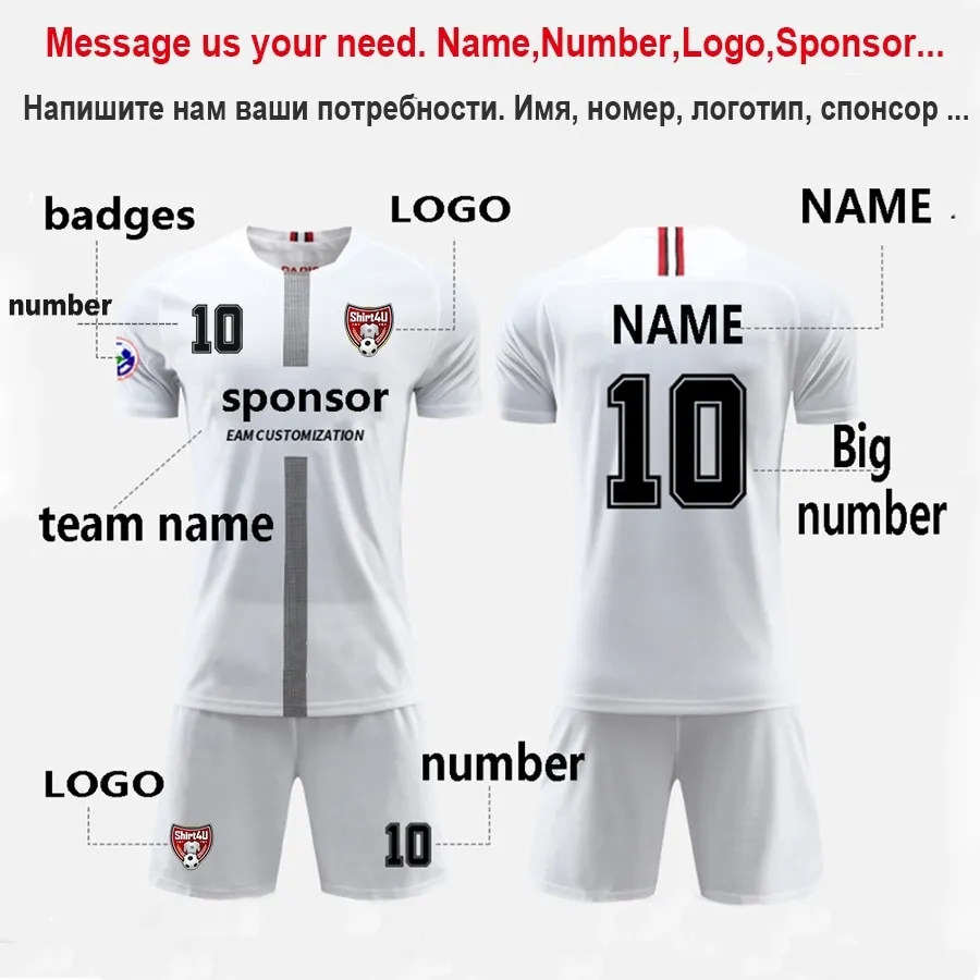Free Print Name Number Football Jerseys Sets Men Kids Survetement Football Uniforms Children Team Tracksuit Soccer Kits Clothes Daraz .bd