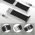 Nylon Braid Watch Band For Apple Watch Series 8y7 41mm / SE 2y6ySEy5y4 40mm / 3y2y1 38mm. 