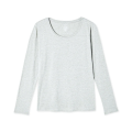 Women's Long Sleeve Round Neck Cotton Blend T-shirt For Ladies From Levin. 