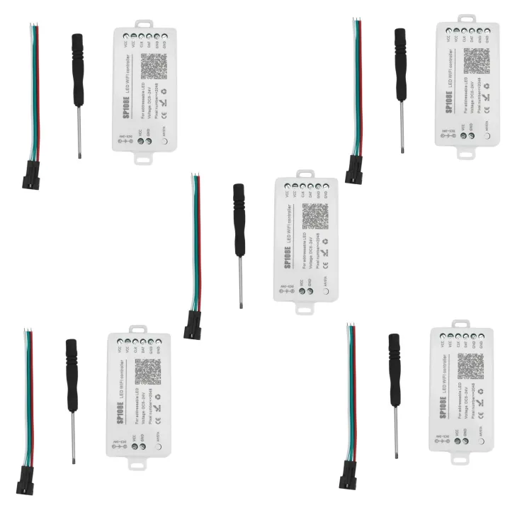 SP108E-5%20x%20SP108E%20WiFi%20controller%0D%0A5%20x%203pin%20JST%20connector%0D%0A5%20x%20Mini%20screwdriver%0D%0A5%20x%20User%20manual-white%20-%20Image%203