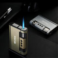 New 2 In 1 Automatic Cig@ arette Box with Lig@hter Metal. 