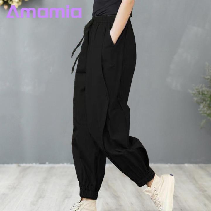 Amamia%20Summer%20Harem%20Pants%20Pockets%20Stretchy%20Waist%20Lady%20Harem%20Pants%20-%20Image%204