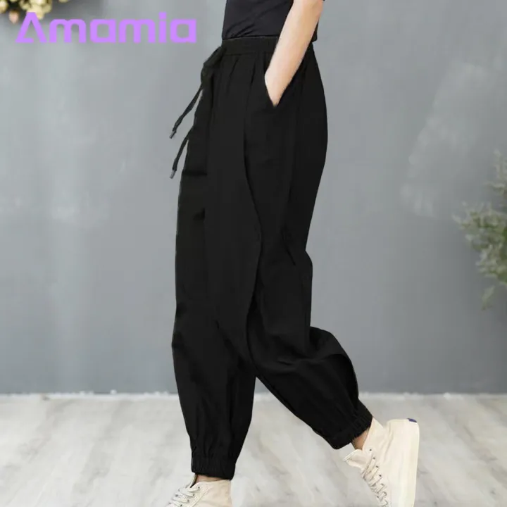 Amamia%20Summer%20Harem%20Pants%20Pockets%20Stretchy%20Waist%20Lady%20Harem%20Pants%20-%20Image%204